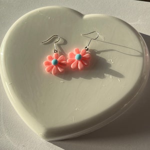 Kolczyki Różowe Stokrotki