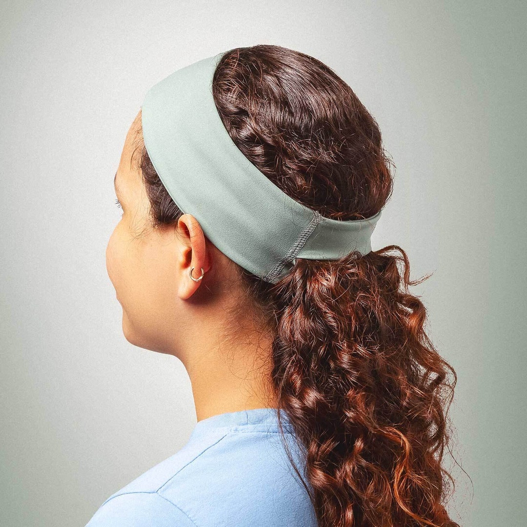Wide Ponytail Sweatband/ Headband for Workout,fitness, Gym, Travel ...