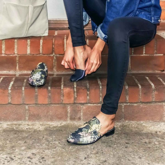 Flat mules with socks sale