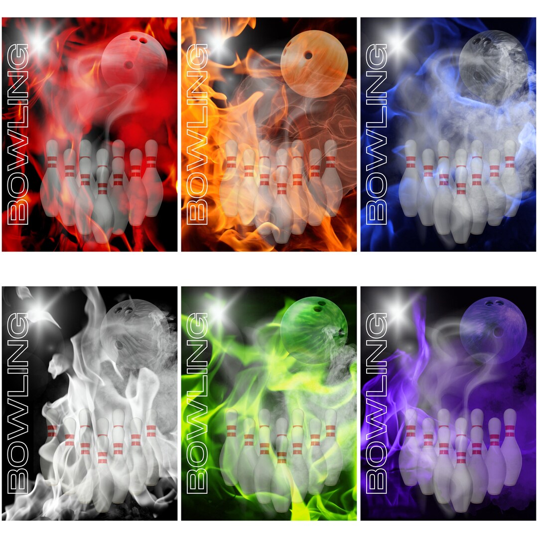 Bowling Fire 6 Digital Backgrounds 18 X 24 Inch 300 - Etsy