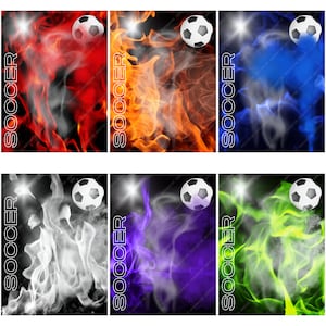 Fondo digital de fuego de fútbol 18x24 300 DPI - Descarga instantánea JPEG - Atleta Deportes Cartel Senior Banner Diseño Telón de fondo