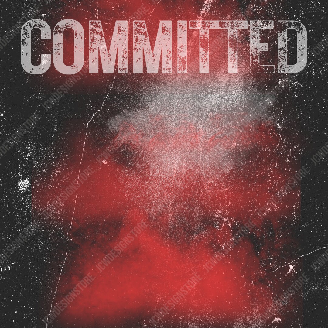 Distressed 'committed' Digital Backgrounds - Instant Download JPEG ...