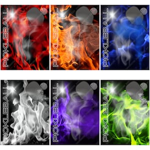 Pickleball Fire 6 Digital Backgrounds - 18x24 300 DPI - Instant Download JPEG - Athlete Sports Poster Senior Banner Design Backdrop