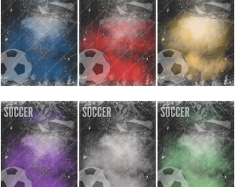 Fondo digital desgastado de fútbol de 18 x 24 pulgadas / Fondo para póster deportivo / Banner para personas mayores, descarga digital