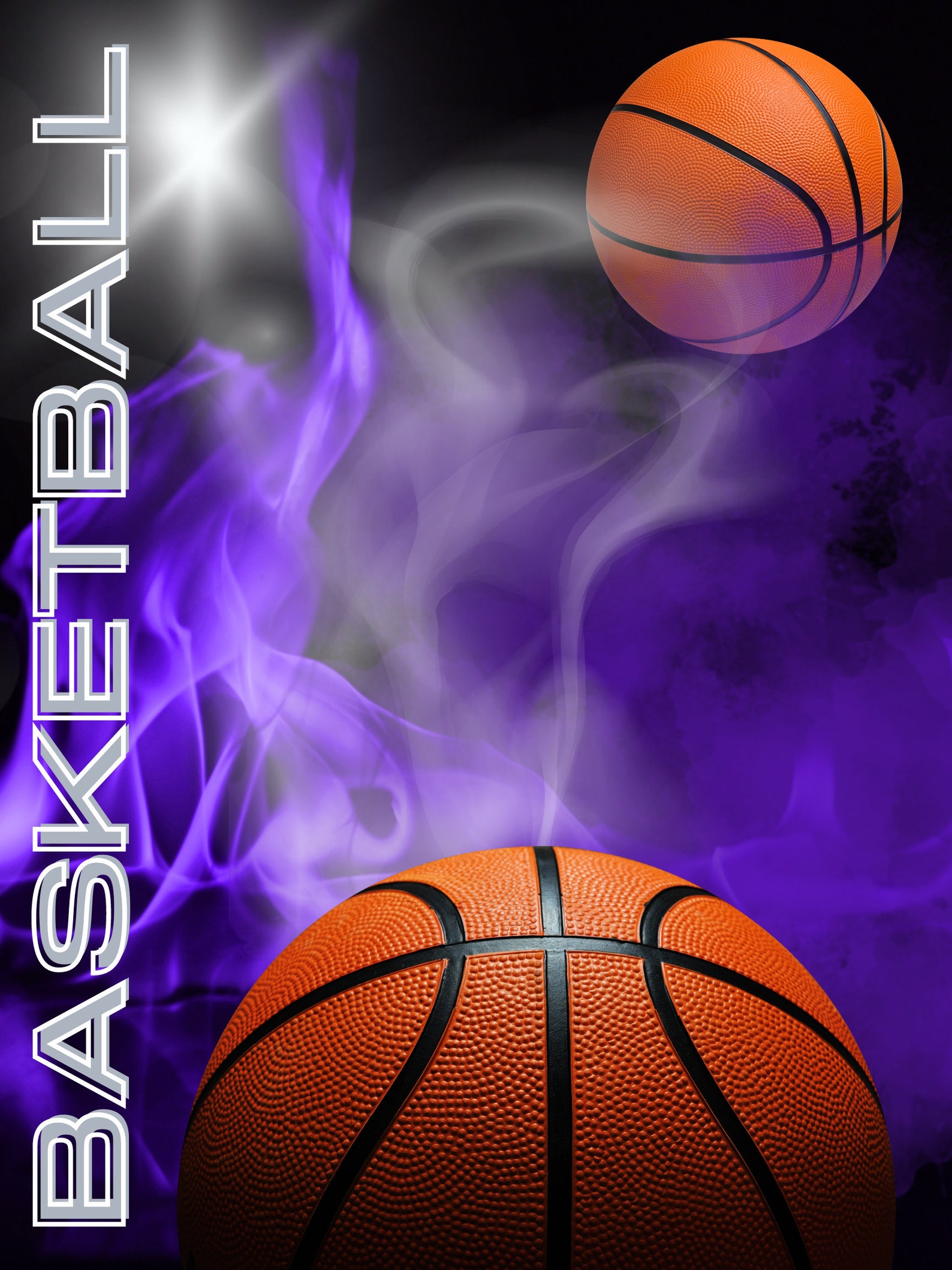 Basketball Fire 6 Digital Backgrounds 18 X 24 Inch 300 Etsy