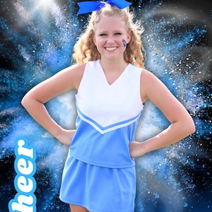 Cheer Powder Digital Background 18x24 | Sports Poster Backdrop | Senior ...