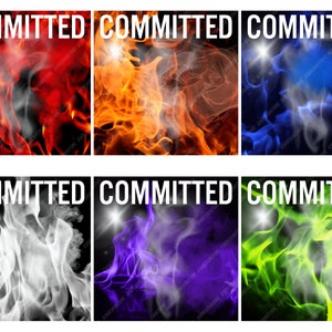 Fondos digitales "Comprometidos" en 6 colores - 1080 x 1080 - Descarga instantánea JPEG - Póster deportivo para atletas y seniors - Diseño de pancarta