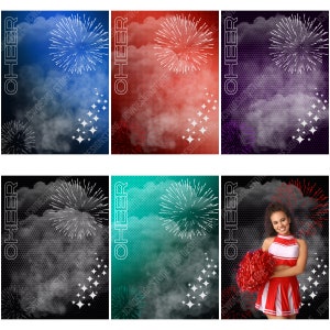 Cheerleading Digital background - 18x24 300 DPI - Instant Download JPEG - Athlete Sports Poster Senior Banner Design Backdrop