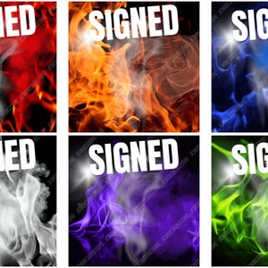"Feuer 6 farbige digitale ""signierte"" Hintergründe - 1080 x 1080 - sofortiger Download JPEG - Senior Athlete Sport Social Media Design Hintergrund."