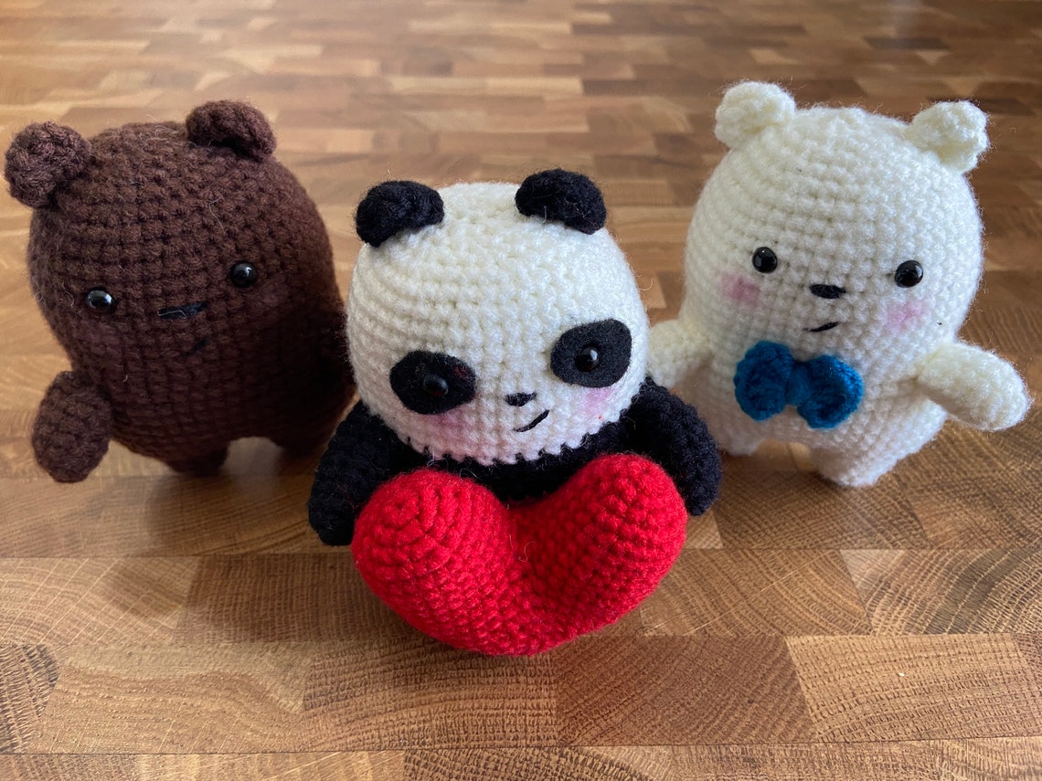 We Bare Bears Crochet osos amigurumi osos de peluche Etsy We Bare Bears Crochet osos amigurumi osos de peluche Etsy