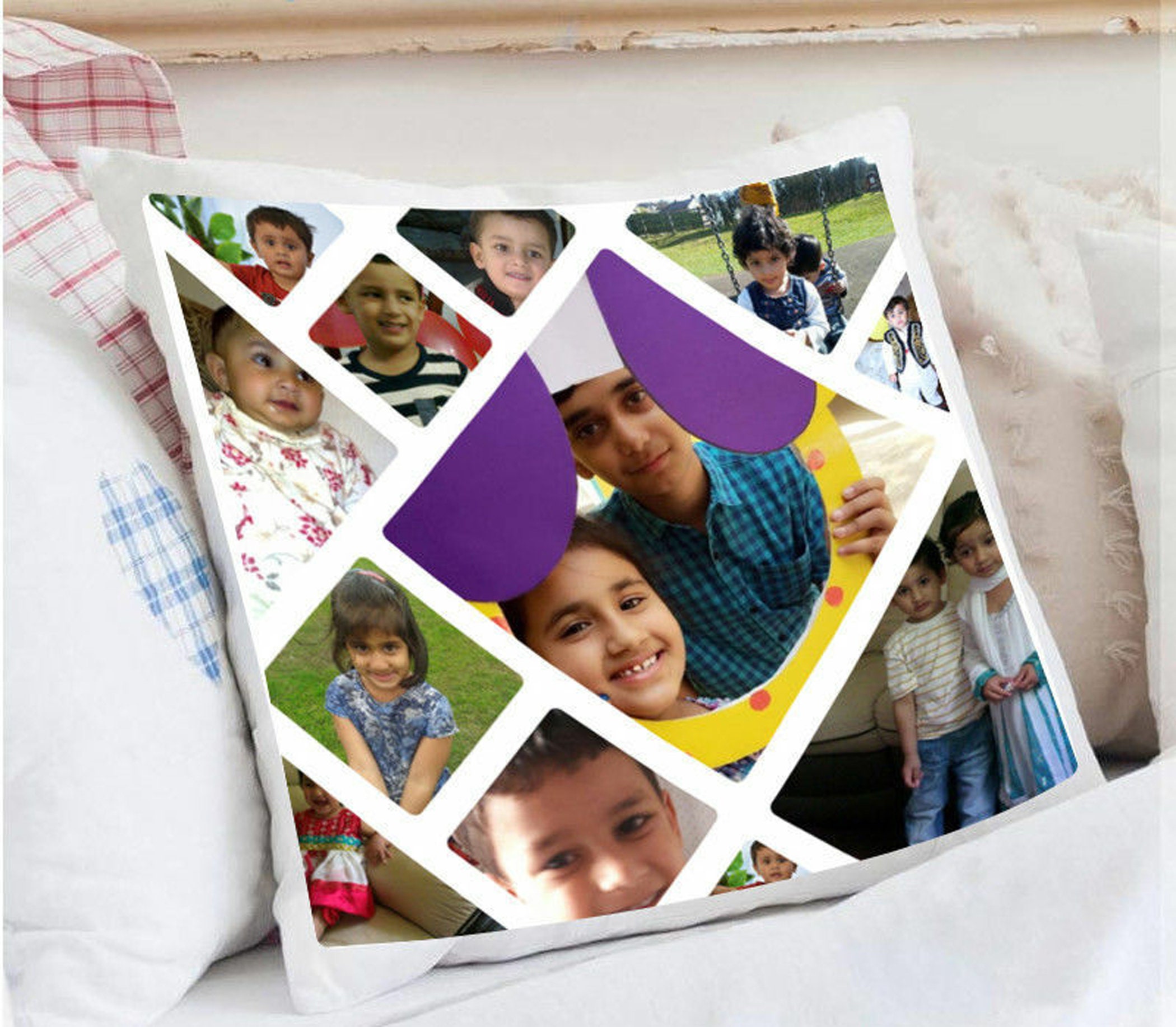 Personalised Cushion Pillowcase Pillow Cover Collage Photo Etsy