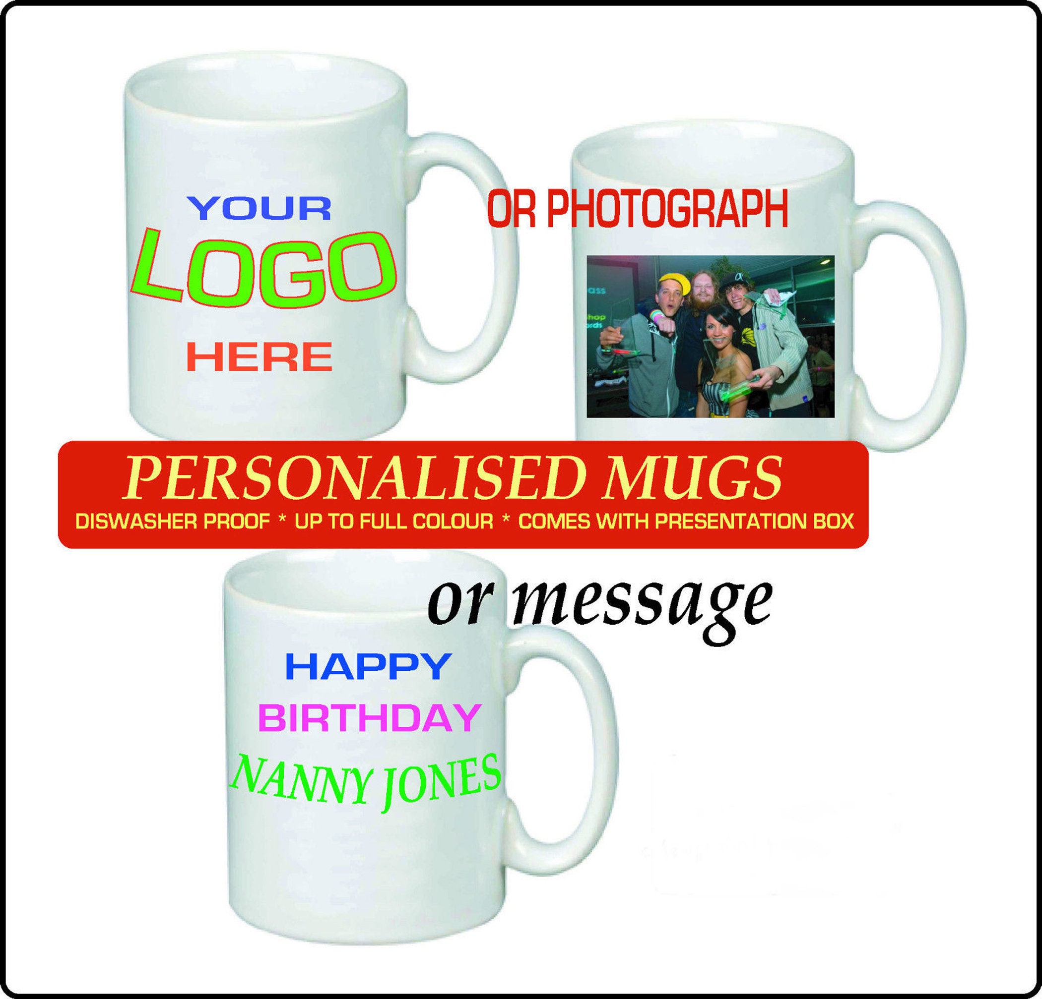 PERSONALISED MUG COLLAGE PHOTO IMAGE PICTURES ADD ANY TEXT GIFT TEA COFFEE CUP PERSONALISED MUG COLLAGE PHOTO IMAGE PICTURES ADD ANY TEXT GIFT TEA COFFEE CUP