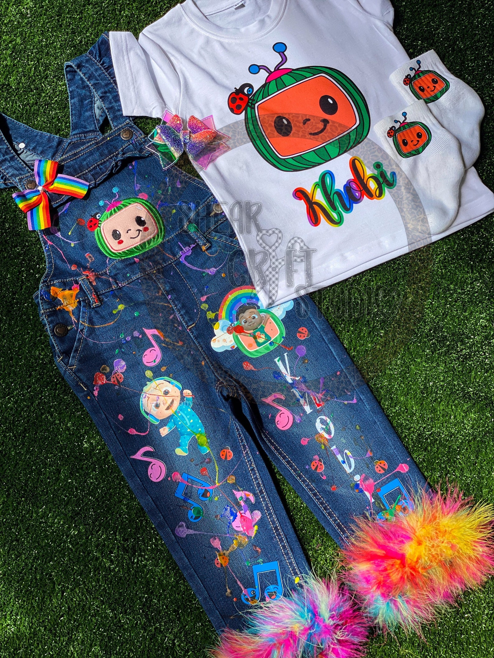Cocomelon Birthday Outfit Birthday Overalls Cocomelon Party | Etsy