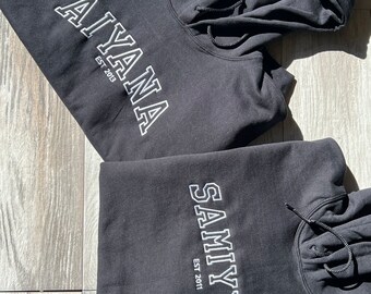 Sudadera universitaria bordada a medida – Sudadera personalizada Regalo para mamá Regalos para ella Regalo para estudiante