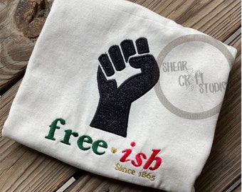 Juneteenth, Black History, Black Owned, camiseta bordada, 1865