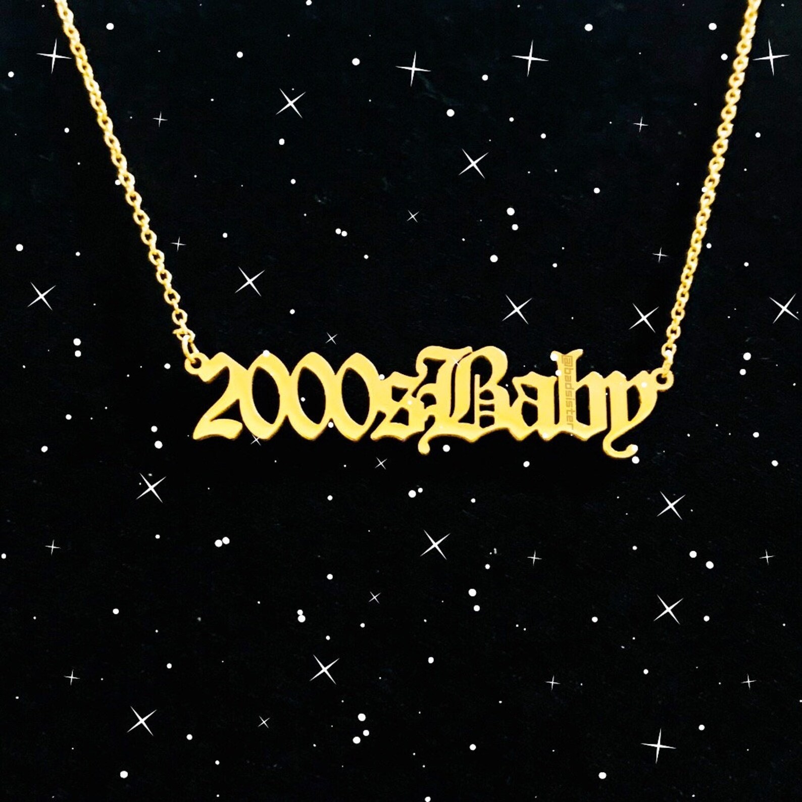 Y2k 2000s Baby Necklace gold necklace NON TARNISH Etsy