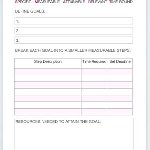 Business Goal Template, Business Goal Setting Worksheet, Business Goals & Objectives Template, Business Goal Planner 14-Page PDF Download image 7