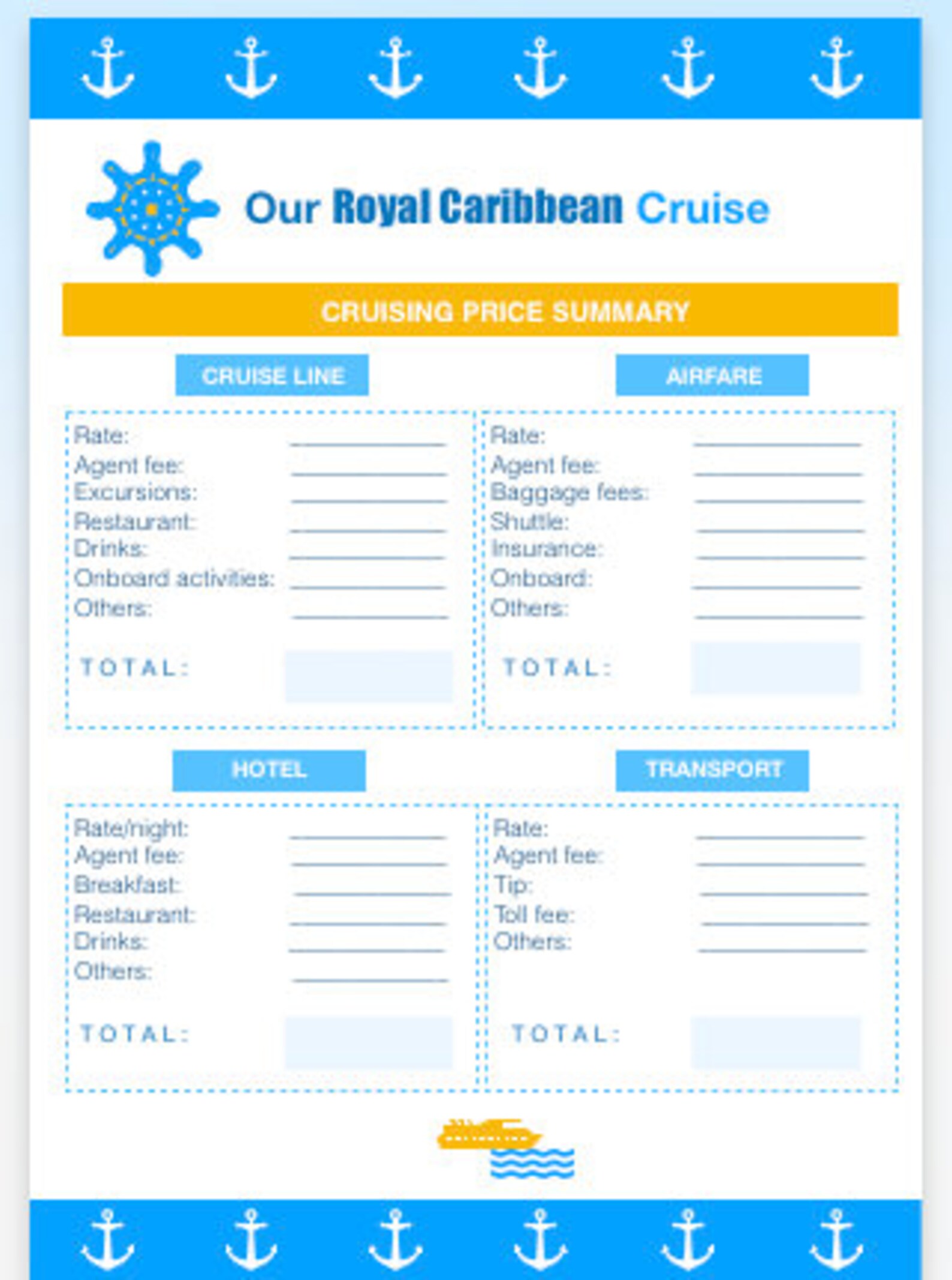 Cruise Planner, Royal Caribbean, Royal Caribbean Cruise, Royal
