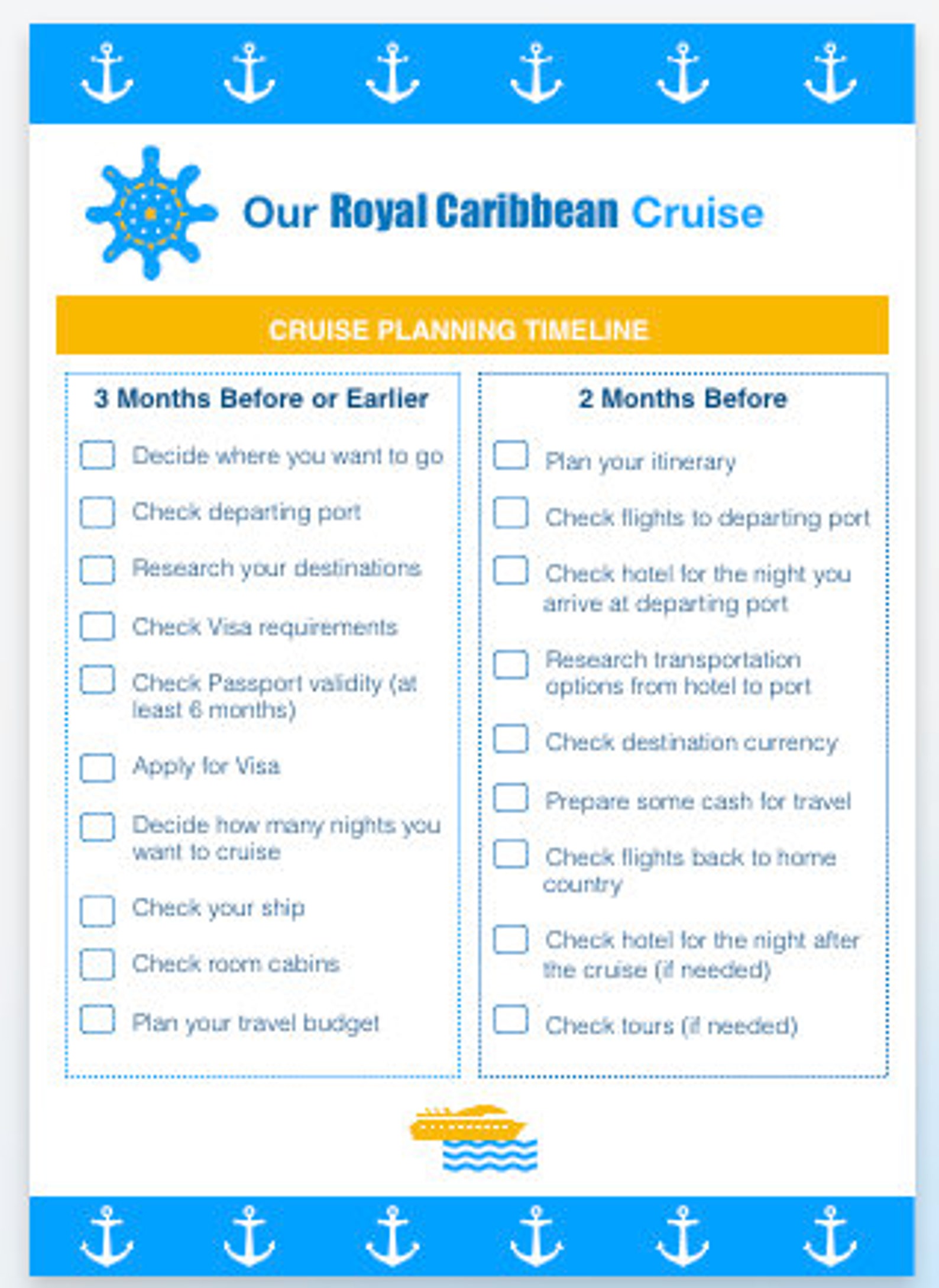 Cruise Planner, Royal Caribbean, Royal Caribbean Cruise, Royal