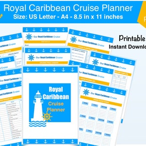 Cruise Planner, Royal Caribbean Cruise Planner, Royal Caribbean Cruise Pack List, Cruise Spreadsheet, Editable Cruise Planner, Travel Binder