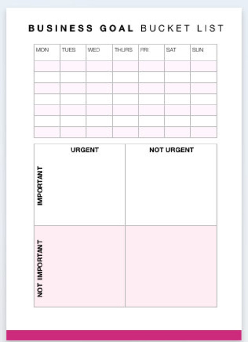 Business Goal Template, Business Goal Setting Worksheet, Business Goals & Objectives Template, Business Goal Planner 14-Page PDF Download image 8