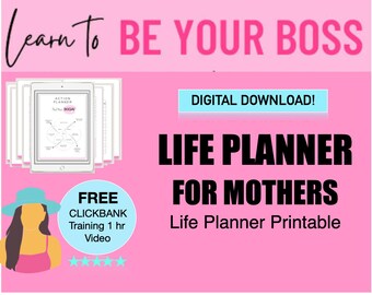 Life Planner for MOTHERS Digital Planner Workbook MOTHERS Planner Life Planner for Adults Digital Planner Mother Printable Journal Templates