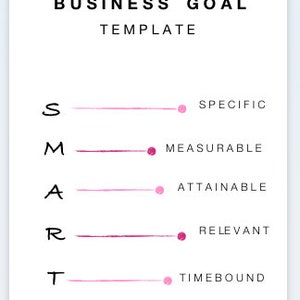 Business Goal Template, Business Goal Setting Worksheet, Business Goals & Objectives Template, Business Goal Planner 14-Page PDF Download image 2