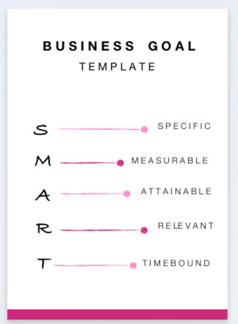 Business Goal Template, Business Goal Setting Worksheet, Business Goals & Objectives Template, Business Goal Planner 14-Page PDF Download image 2