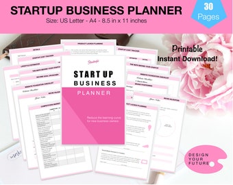 Startup Business Planner/Idea Screening/Income Template/Target Market Guide/Market SWOT/Niche/Brand Positioning &Launching-Instant Download!