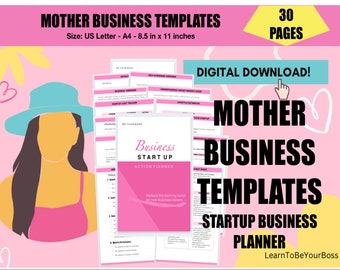 Mother Business Templates Printable Gift for Mother Digital Planner Gift For Mother Template Digital Gift Templates For Mother Day Business