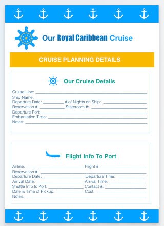 Royal Caribbean Cruise Planner Vacation Cruise Printable - Etsy