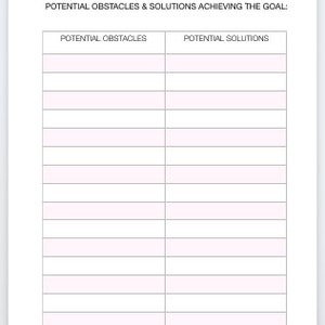 Business Goal Template, Business Goal Setting Worksheet, Business Goals & Objectives Template, Business Goal Planner 14-Page PDF Download image 5