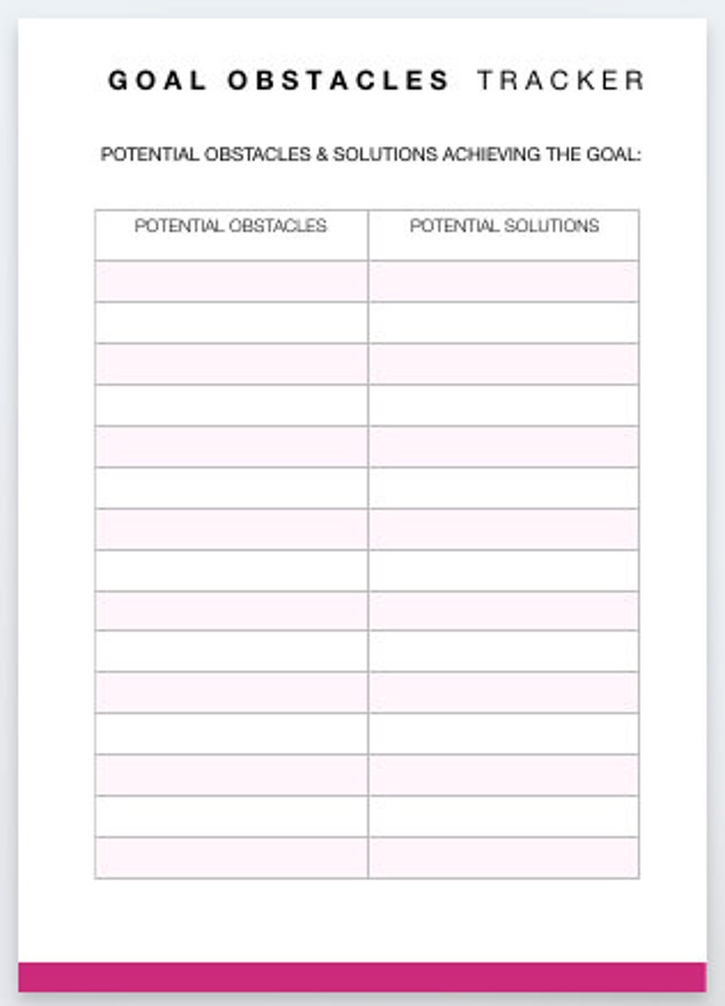 Business Goal Template, Business Goal Setting Worksheet, Business Goals & Objectives Template, Business Goal Planner 14-Page PDF Download image 5