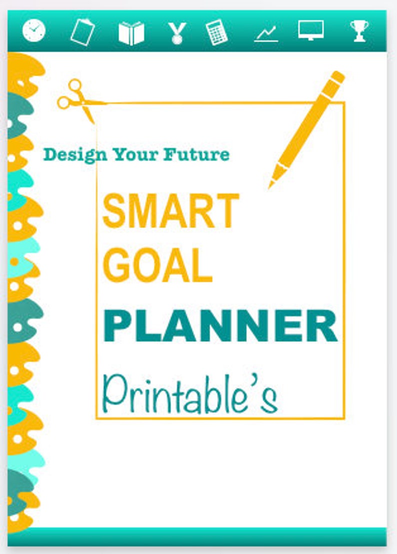 Smart Goals Planner/The Ultimate Goal Setting Planner/Goals of Life Tracker/Smart Goal Setting For Mom/Design Your Future Printable's Binder image 2