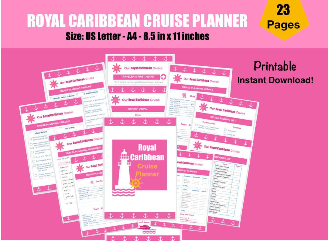 Royal Caribbean Cruise Planner, Vacation Cruise Printable, Organized Cruise Planner instant