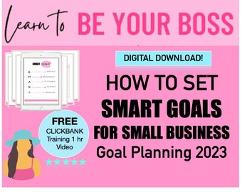 How To Set Goals For Small Business Goal Setting Planner SMART GOALS Template Goal Planning Digital Download Goal Tracker Business Goal