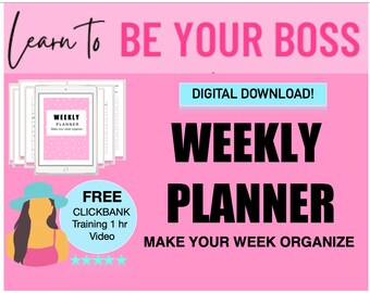 Weekly Planner To-Do Templates Habit Planner Work Scheduler Planner Productivity Planner Weekly Bucket List Planner Digital Download Planner