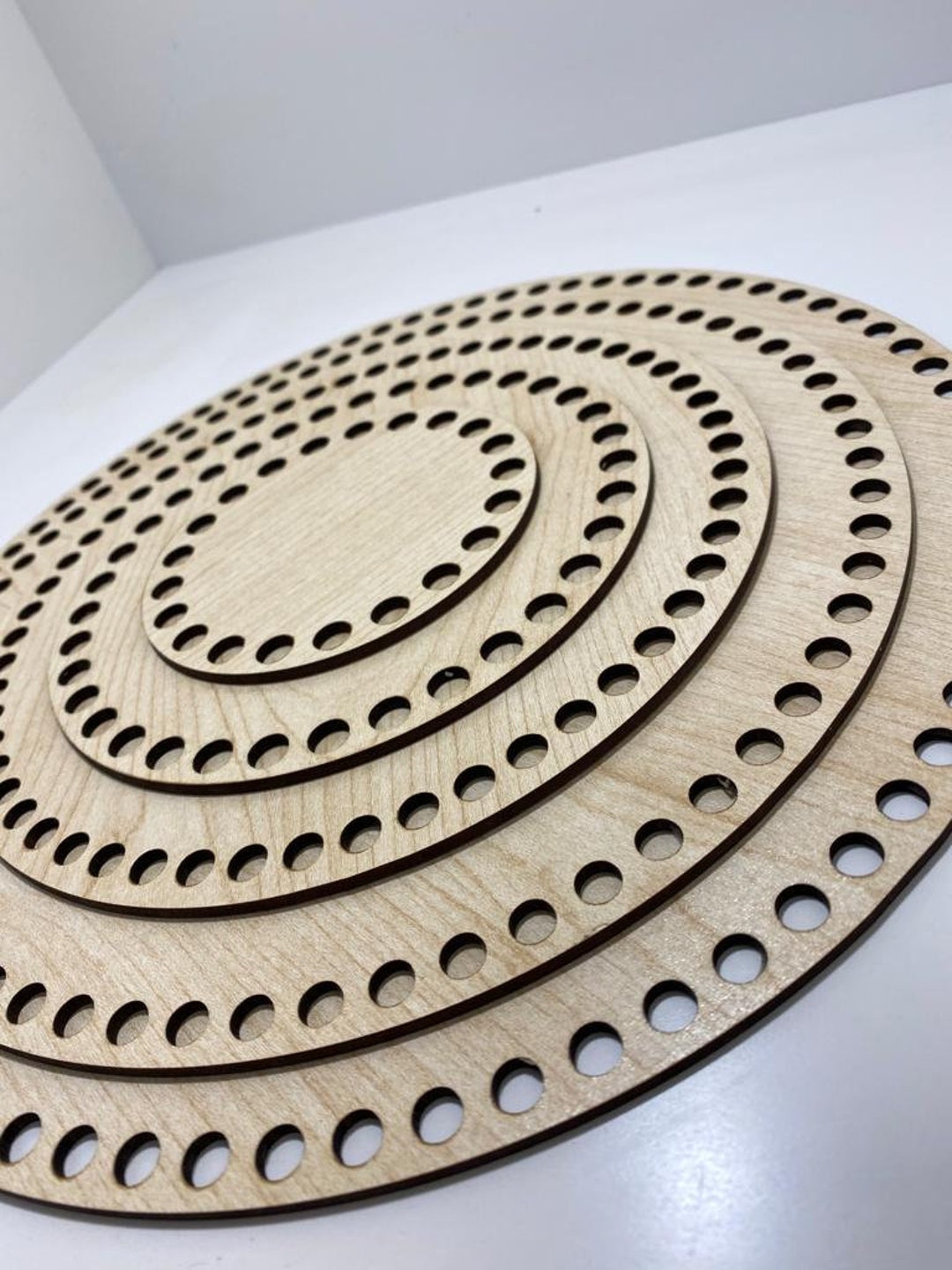 Jeqqinuz 7-teiliges Korbboden Set - Holzböden Zum Häkeln In Oval/Rund/Rechteck