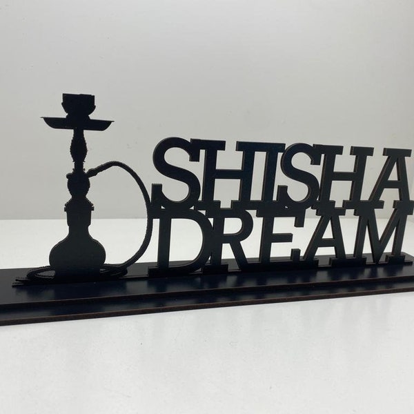 Shisha Dream Wasserpfeife Hookah Deko Schwarz Holz Mdf Geschenke