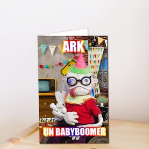 Duo de cartes d’anniversaire humoristiques québécoises La Dump / Carte de voeux drôle de fête / Funny Card / Meme de célébration / Cadeau