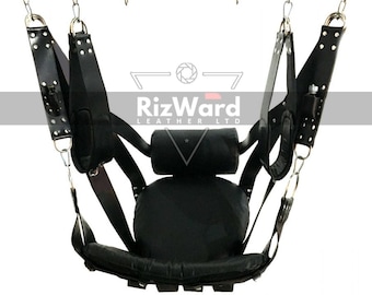 Exclusive VIP Black Leather Sex Swing & Sling BDSM Bondage | Critical Role | Leather Sex Swing | Bondage Swing  | Adult Sex Sling