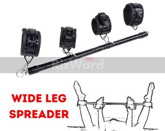 Wide Leg Opener Spreader Bar - Leg Rest Spreader Bar - Slave Restraints For Playroom - Ankle and Wrist Rest