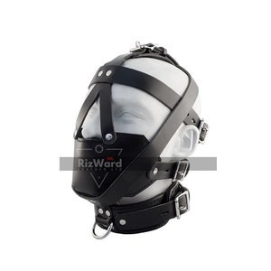 Genuine Leather Total Lockdown Head Harness with Straps
