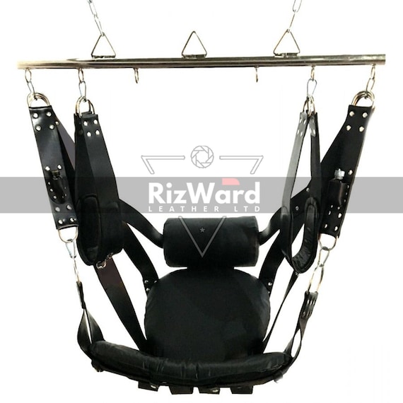 5 POINT REAL THICK LEATHER ADULT SLING SWING/BONDAGE GAY INTEREST FREE P&P-UK 