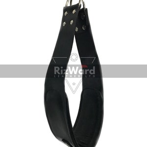 Exclusive VIP Black Leather Sex Swing & Sling BDSM Bondage Critical Role Leather Sex Swing Bondage Swing Adult Sex Sling image 5