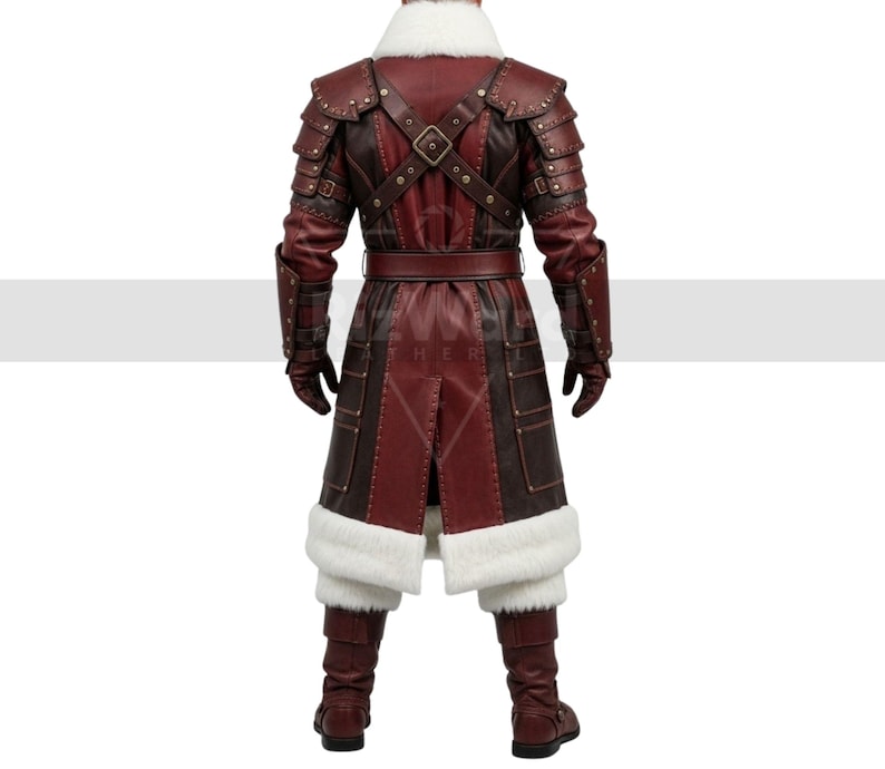 Sentinel Coat Handmade Leather Sentinel Santa Coat - Gothic Christmas Cosplay Costume ...