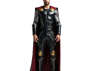 Thor Inspired Leather Costume: Medieval Cosplay Cape & Armor