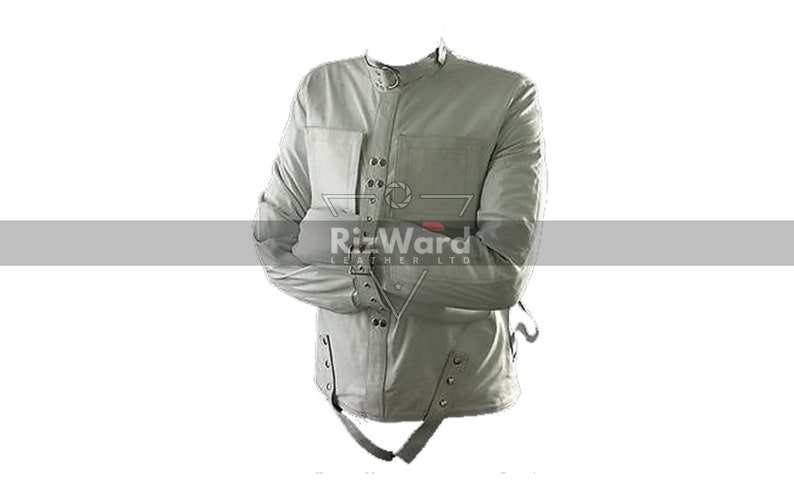 Strict White Strait Jacket in 100% Genuine Leather With Arm - Etsy UK