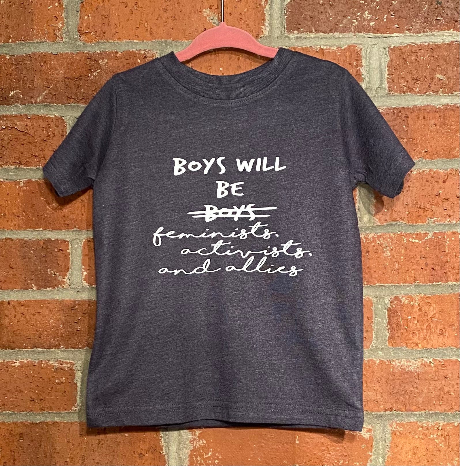Feminist Unisex Kids T-Shirt Boys Will Be Boys Quote Cotton | Etsy