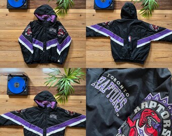 ジャケット・アウター 90s Raptors nylon jacket Vintage 90s Toronto Raptors Half zipper starter jacket L
